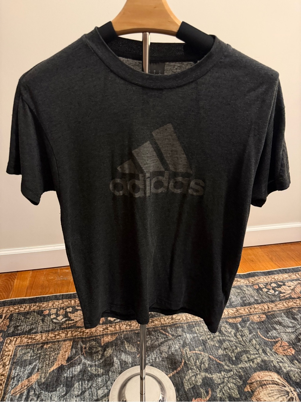 adidas Black Short-Sleeve Logo Tee